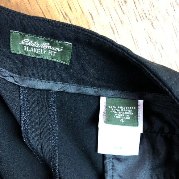 Eddie Bauer Womens Pants Black Blakely Palazzo Wide Leg Workwear Stretch 6 - Picture 5 of 12